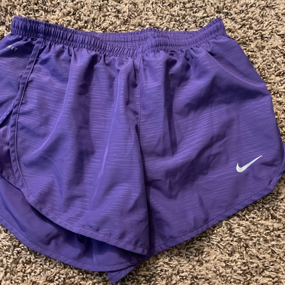 Purple Nike Dri-fit running shorts